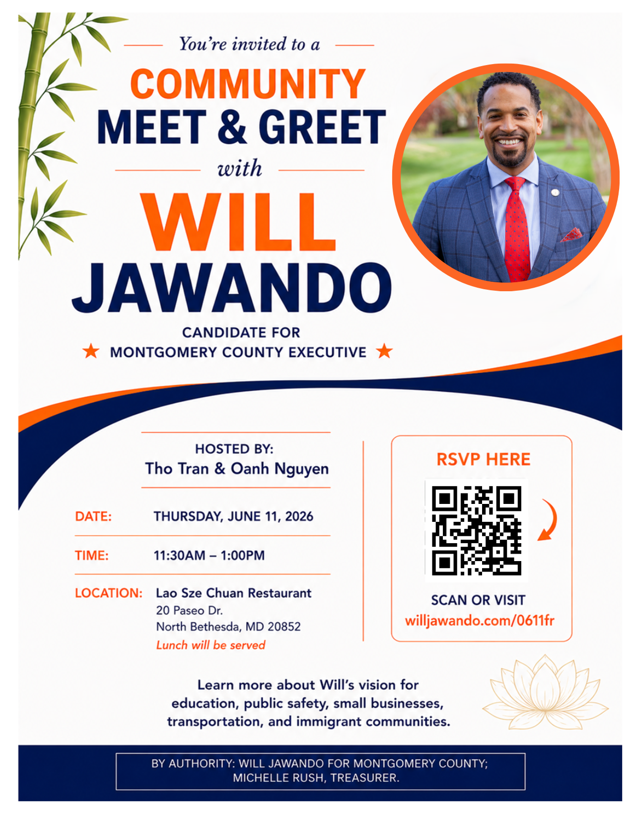 Meet & Greet Hosted by Tho Tran flyer