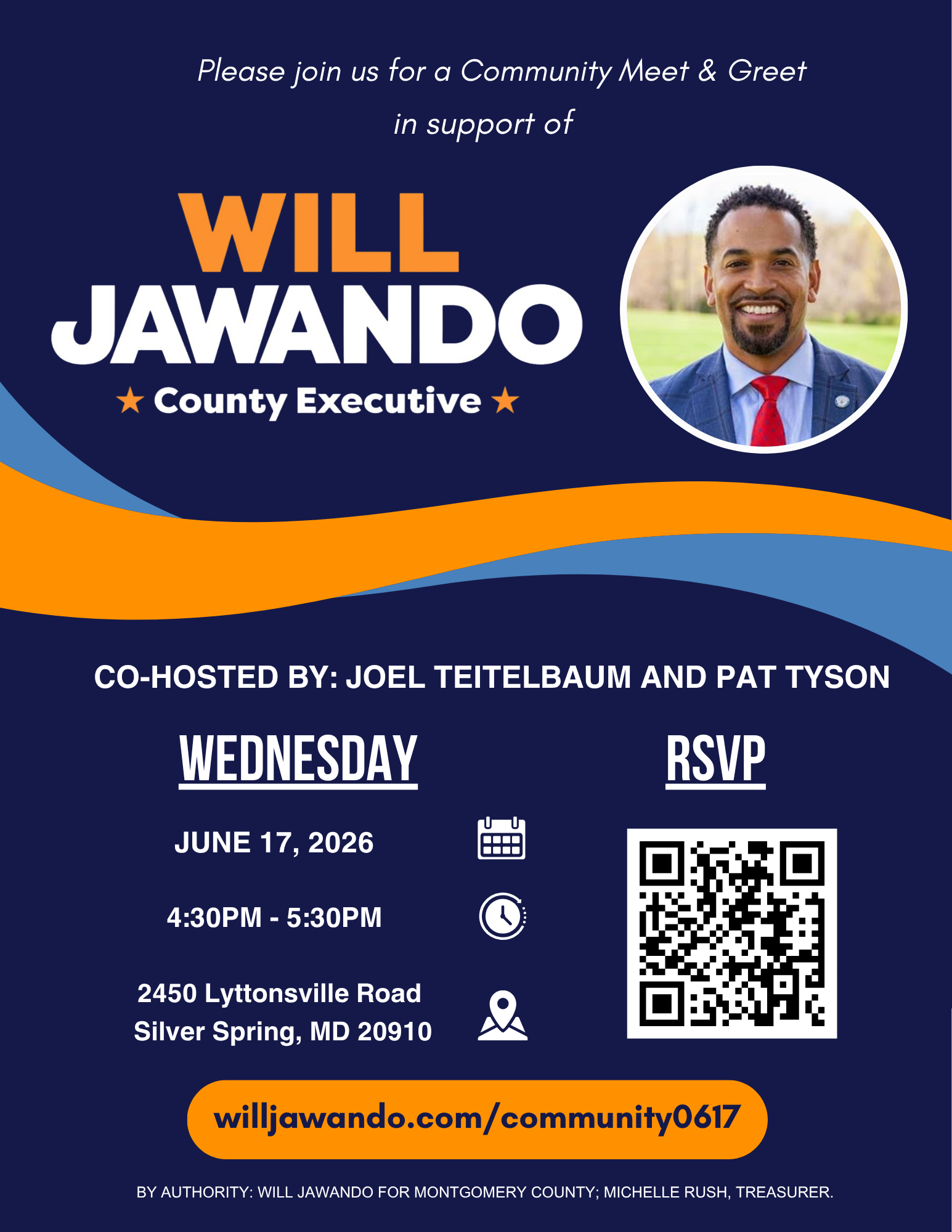 A Community Meet & Greet with Will Jawando flyer
