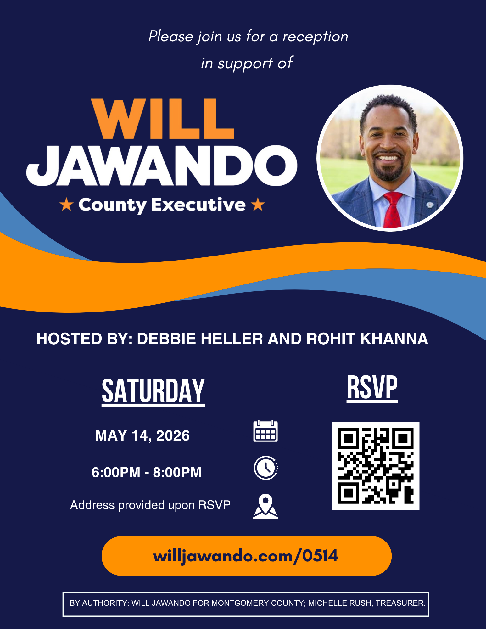 Reception for Will Jawando — Chevy Chase