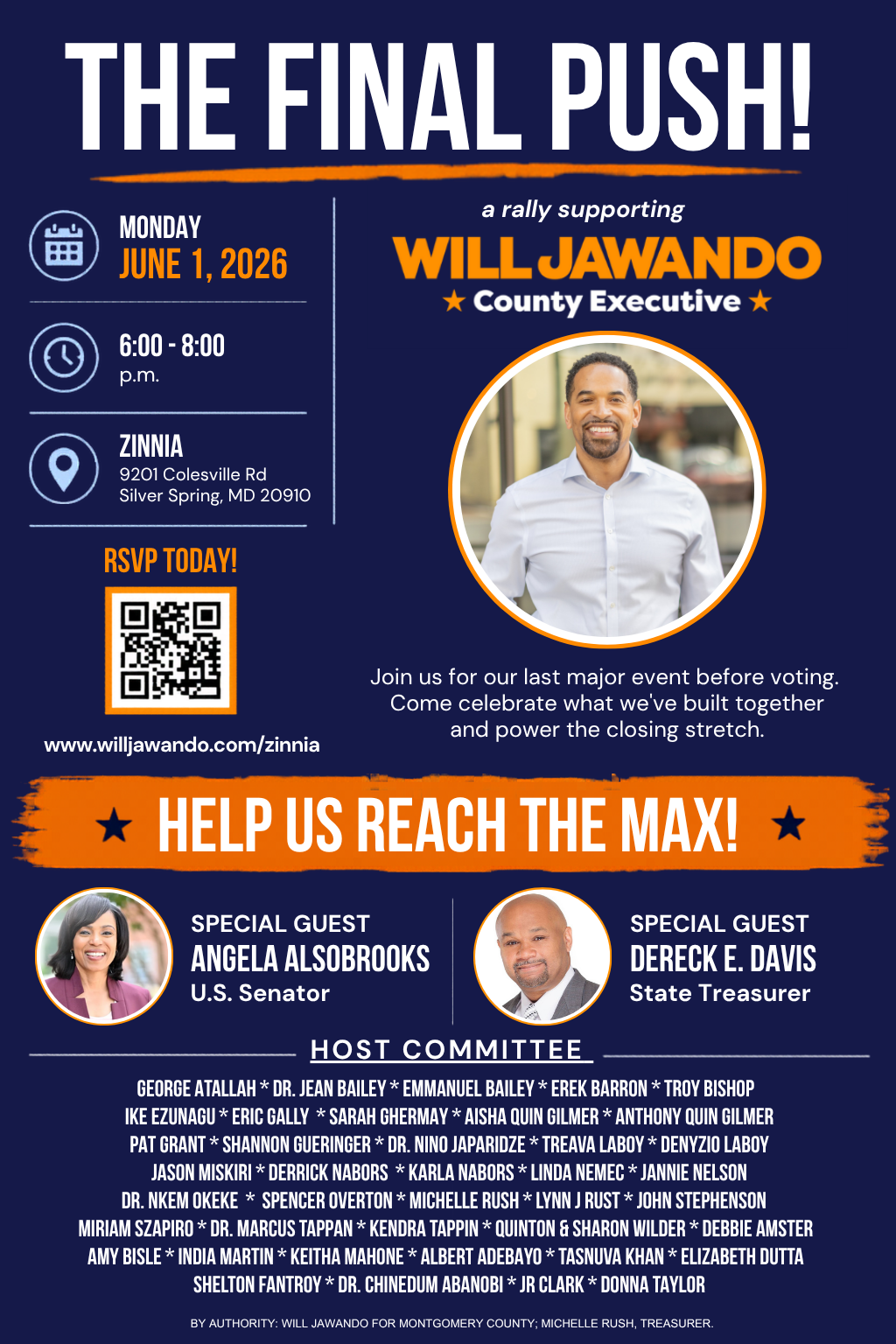 The Final Push - Meet & Greet with Will Jawando flyer