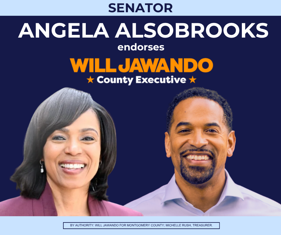 U.S. Senator Angela Alsobrooks Endorses Will Jawando for Montgomery County Executive