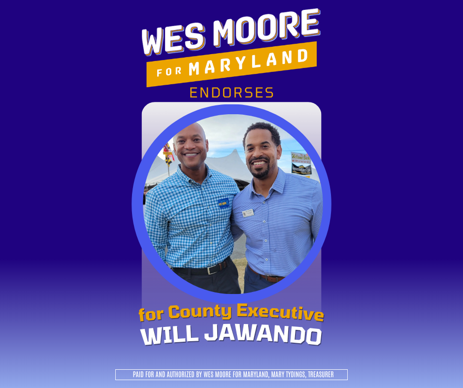 Governor Wes Moore Endorses Will Jawando for Montgomery County Executive